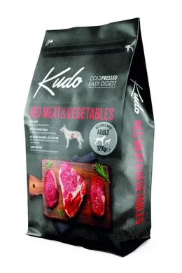 Kudo Red Meat, Vegetables Medium and Maxi Adult hidegen sajtolt száraztáp vörös húsokkal 12kg