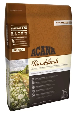 Acana Ranchlands Dog - Gabonamentes szárazeledel marha, báránnyal, sertéssel és bölénnyel 2kg