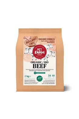 PetFarmFamily Bio Marha - Gabonamentes kibble száraztáp 2kg