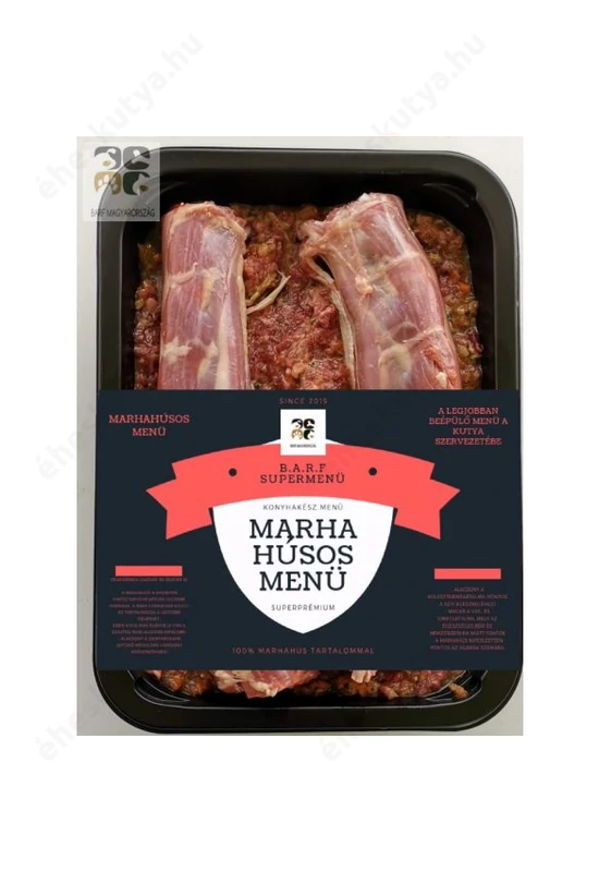 BarfMagyarország nyerseledel Egész csontos BARF menü marhából 500g