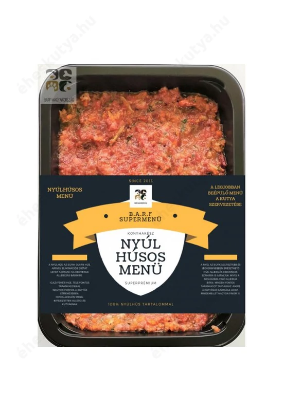 BarfMagyarország nyerseledel Darált csontos BARF menü nyúlból 500g