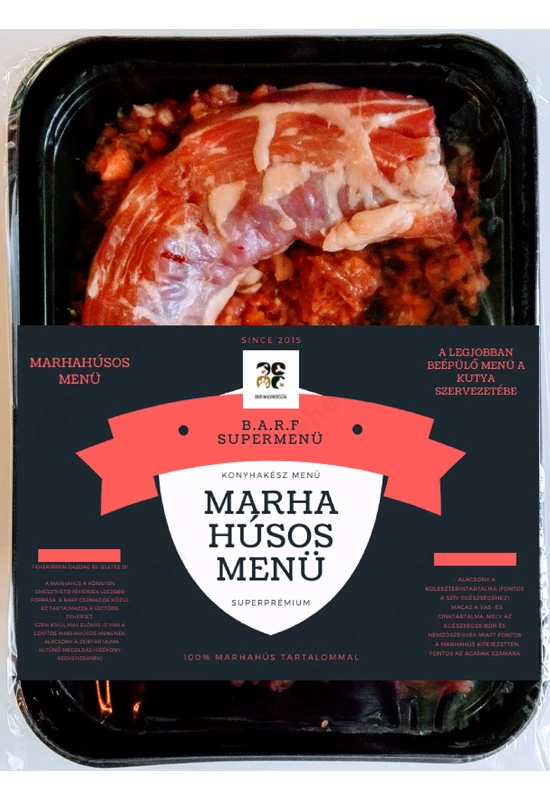 BarfMagyarország Egész csontos BARF menü marhából 500g