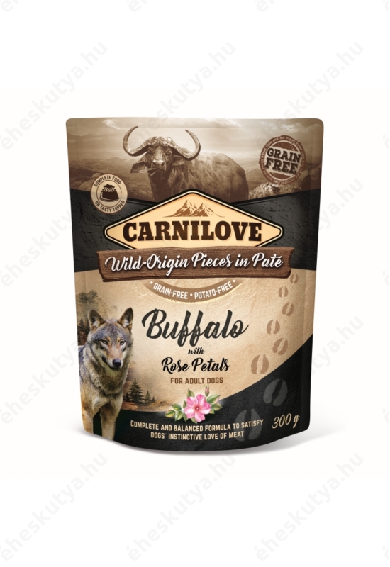 Carnilove Dog tasakos Paté Buffalo with Rose Petals - Bivaly rózsaszirommal 300g