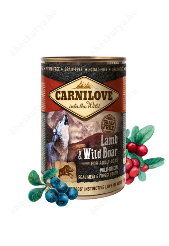 CarniLove  Adult Lamb & Wild Boar Can - Bárány és Vaddisznó Hússal konzerv 400gr