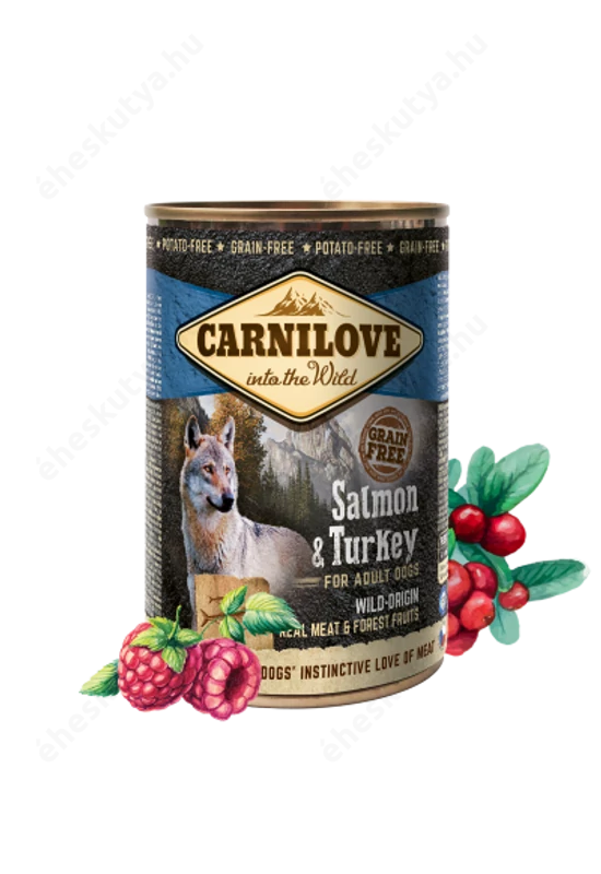 CarniLove Adult Salmon , Turkey Can-  Lazac és Pulyka Hússal Konzerv 400gr