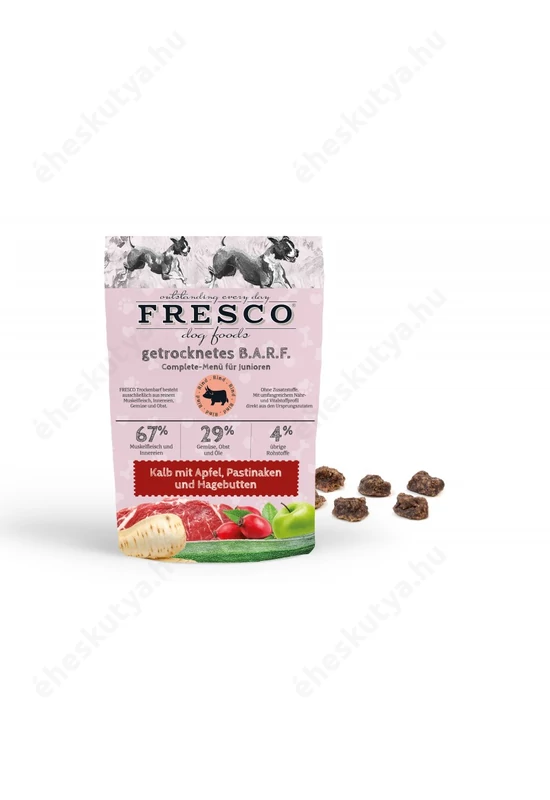 Fresco szárított BARF Komplett Kölyök/Junior Menü - Borjú 1 kg