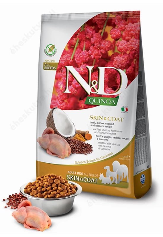 NandD DOG QUINOA SKIN,COAT FÜRJ 7KG