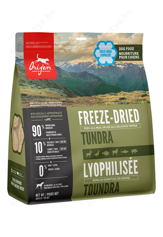 Orijen Tundra - Fagyasztva szárított eledel 170g