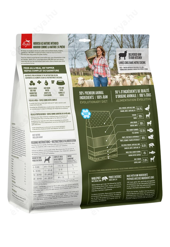 Orijen Tundra - Fagyasztva szárított eledel 170g