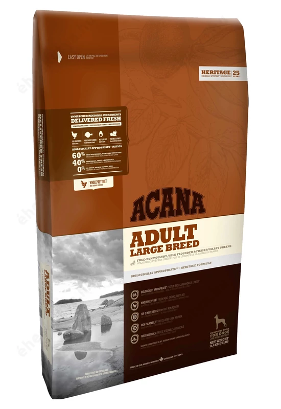Acana Adult Large Breed - Gabonamentes szárazeledel csirkével, tojással és lepényhallal 11,4kg