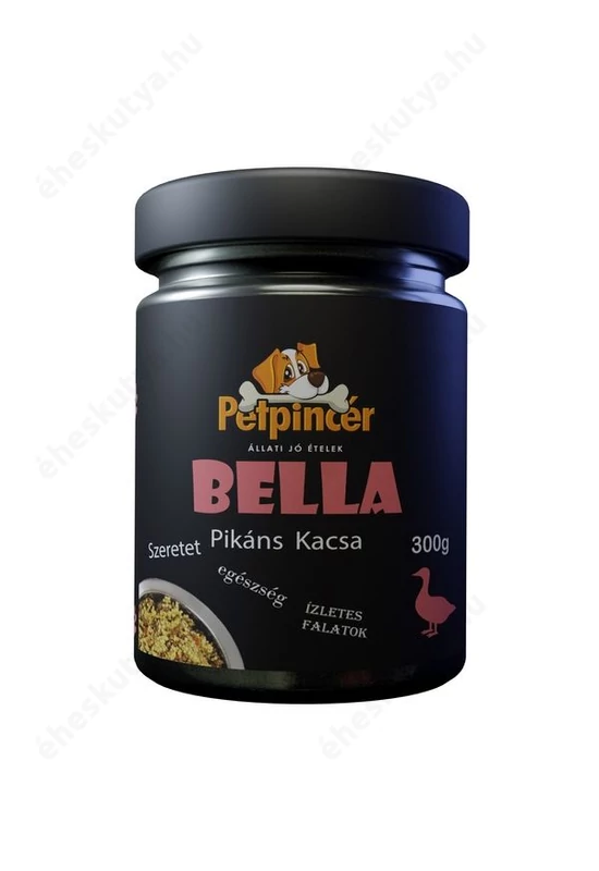 PetPincér BELLA EXTRA 80 előfőzött nedveseledel - Pikáns kacsa 300g