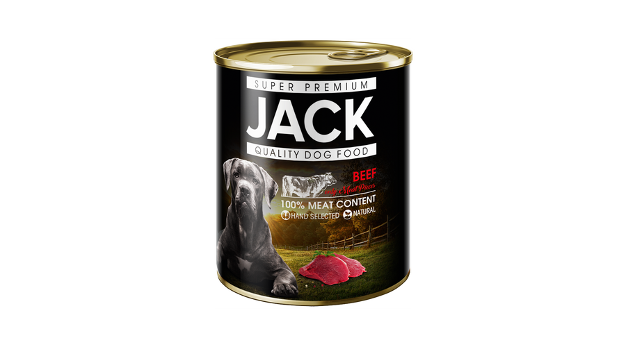 Jack Szuperpremium Konzerv 100% marhahús 800g kutya