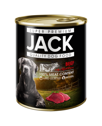 Jack Szuperpremium Konzerv 100% marhahús 800g kutya