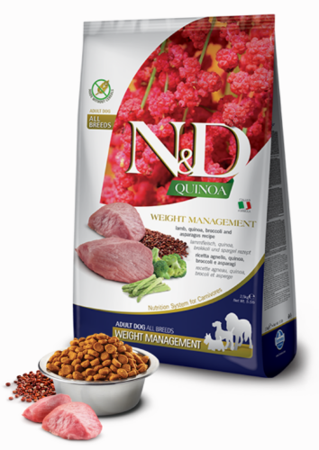 N&D Quinoa Gabonamentes száraztáp súlykontroll Bárány 7kg