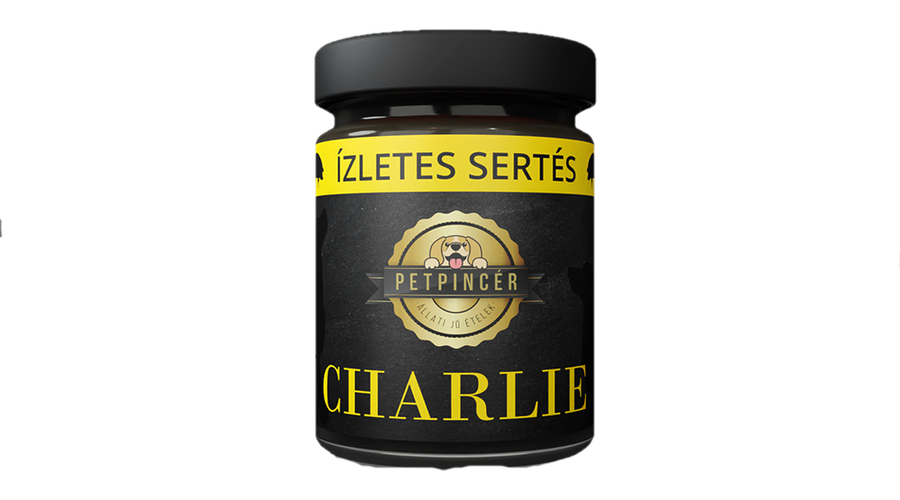 PetPincér előfőzött nedveseledel - CHARLIE Ízletes sertés 300g PetPincér előfőzött nedveseledel - CHARLIE Ízletes sertés 300g