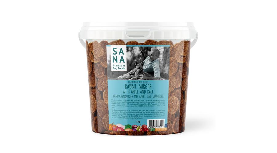 Sana levegőn szárított jutalomfalat  - Nyúl burgerpogácsák 1kg