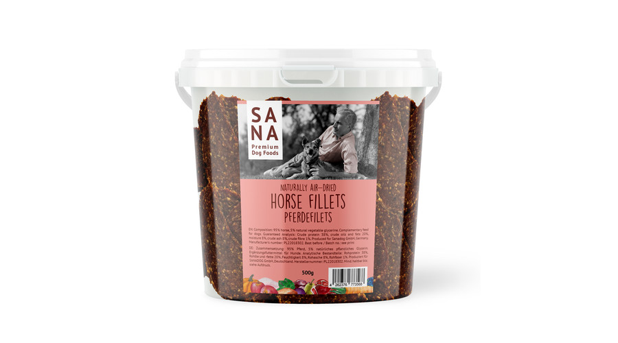 Sana levegőn szárított jutalomfalat - Ló szeletek 500g Sana levegőn szárított jutalomfalat - Ló szeletek 500g