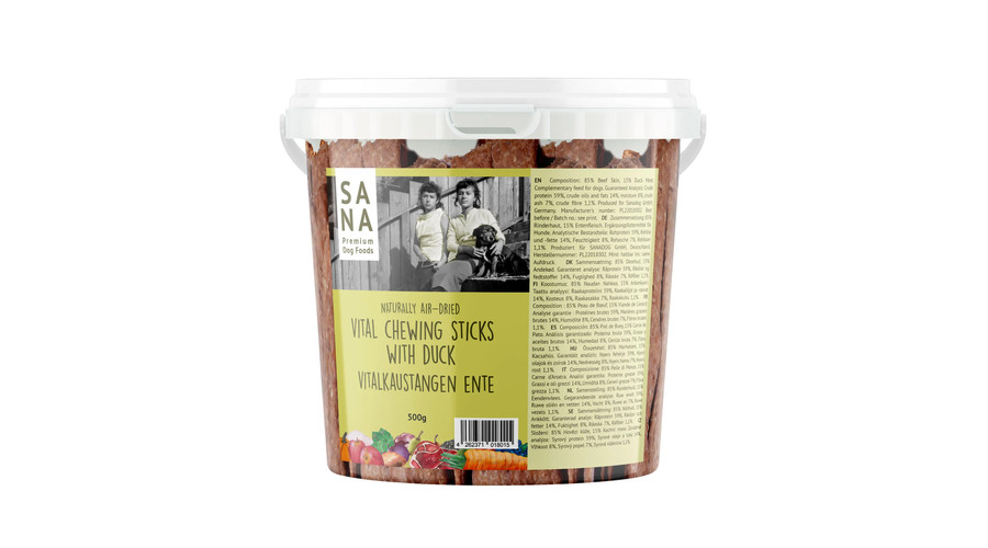 SANA Vital Sticks fogtisztító rúd - Kacsa és Marhabőr 500g SANA Vital Sticks fogtisztító rúd - Kacsa és Marhabőr 500g
